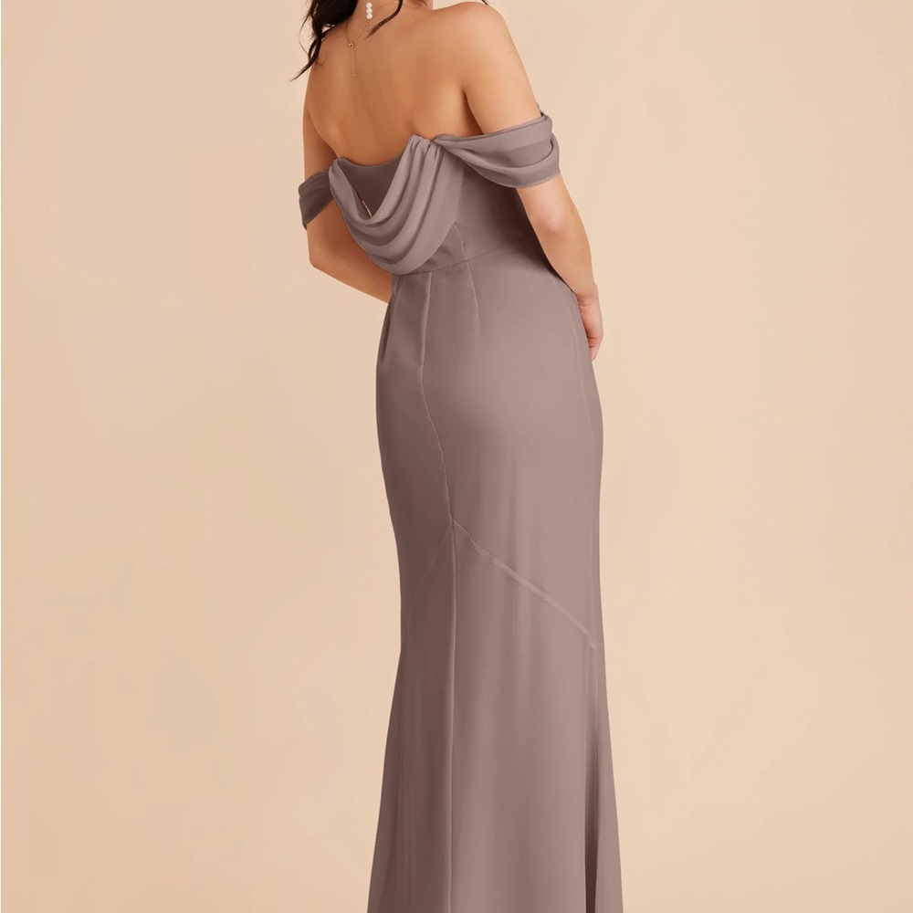 Birdie Grey Mira Elegant Strapless Gray Evening Gown - Picture 5 of 6